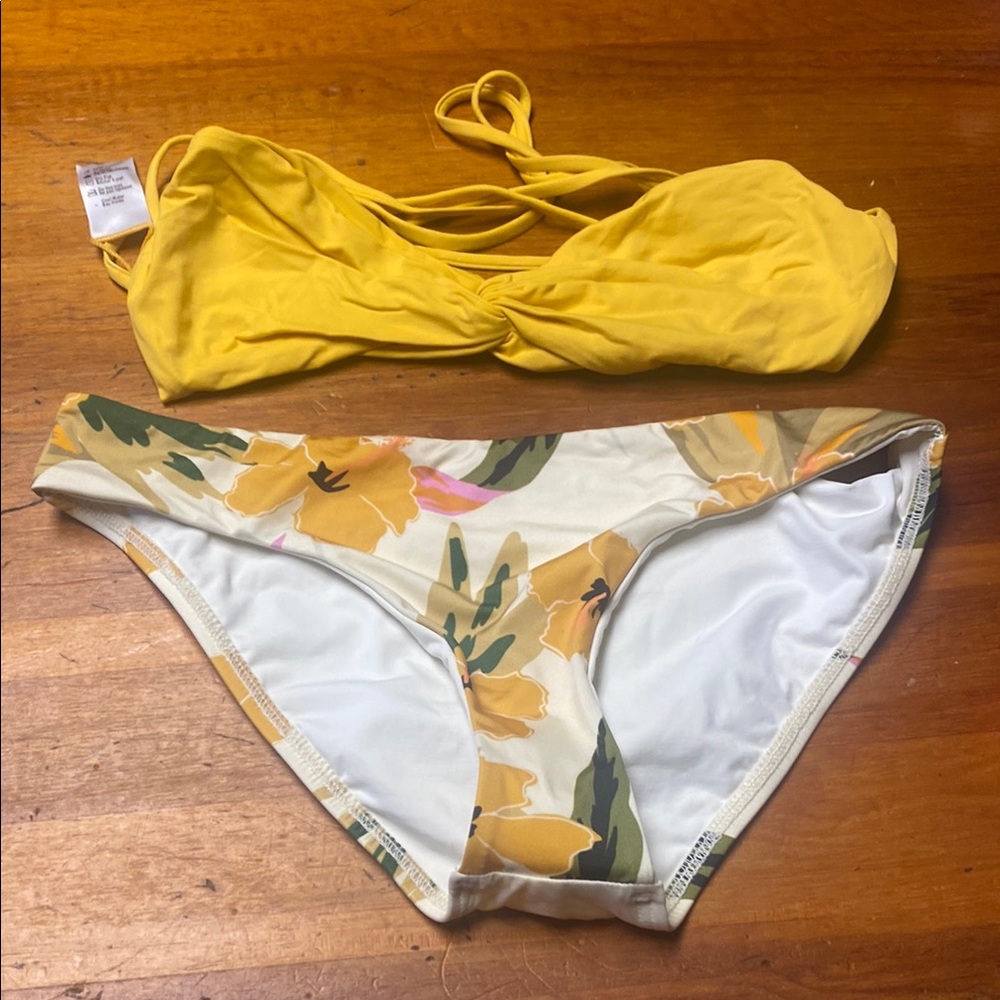 Yellow Floral Bikini Set